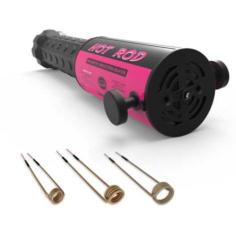 Chauffe-induction Solary rose fuchsia pour retrait de boulons, kit de chauffe-induction magnétique 1100W 220V pour enlever les vis rouillées, outil de retrait d’écrous avec 3 bobines, chauffages CVC e