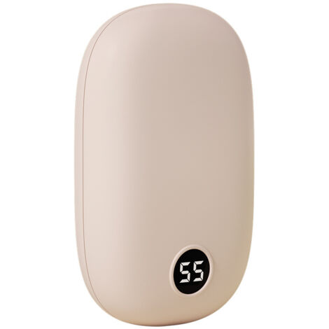 Chauffe-mains rechargeable 6000 mAh et batterie externe 2 en 1 avec câble USB et Type-C. Chauffe-mains électrique portable et réutilisable, idéal pour les activités extérieures en hiver : camping, pêc