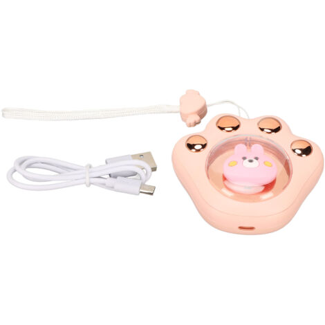 Chauffe-mains USB rechargeable voiture cartoon - 3 niveaux, chauffage rapide, lumière intégrée