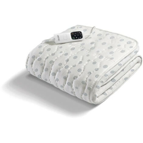 Chauffe Matelas - Chauffant Confort Surmatelas Chauffant - Imetec - 1 Place Adapto, 150x80cm - 6 Températures - 100% Coton Chauffage Rapide - Température Constant