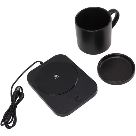 Chauffe-mug USB 55°C avec 3 réglages de température - Noir pour bureau et maison