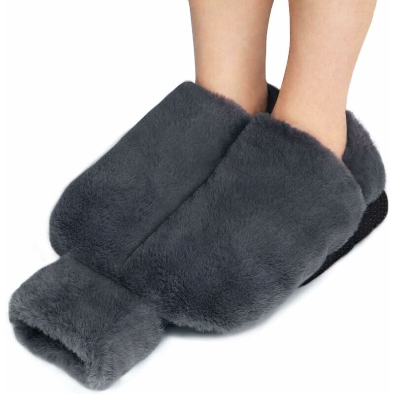 Chauffe Pied, 2L Bouillottes Peluche non électrique, Chaufferette Pieds Reutilisable Lavable et Amovible, 36x30cm Chausson chauffant Pour Les Pieds,