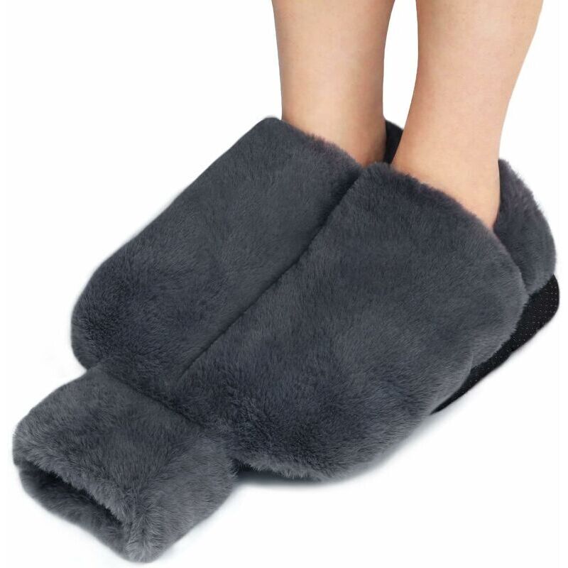 Chauffe Pied, 2L Bouillottes Peluche non électrique, Chaufferette Pieds Reutilisable Lavable et Amovible, 36x30cm Chausson chauffant Pour Les Pieds,