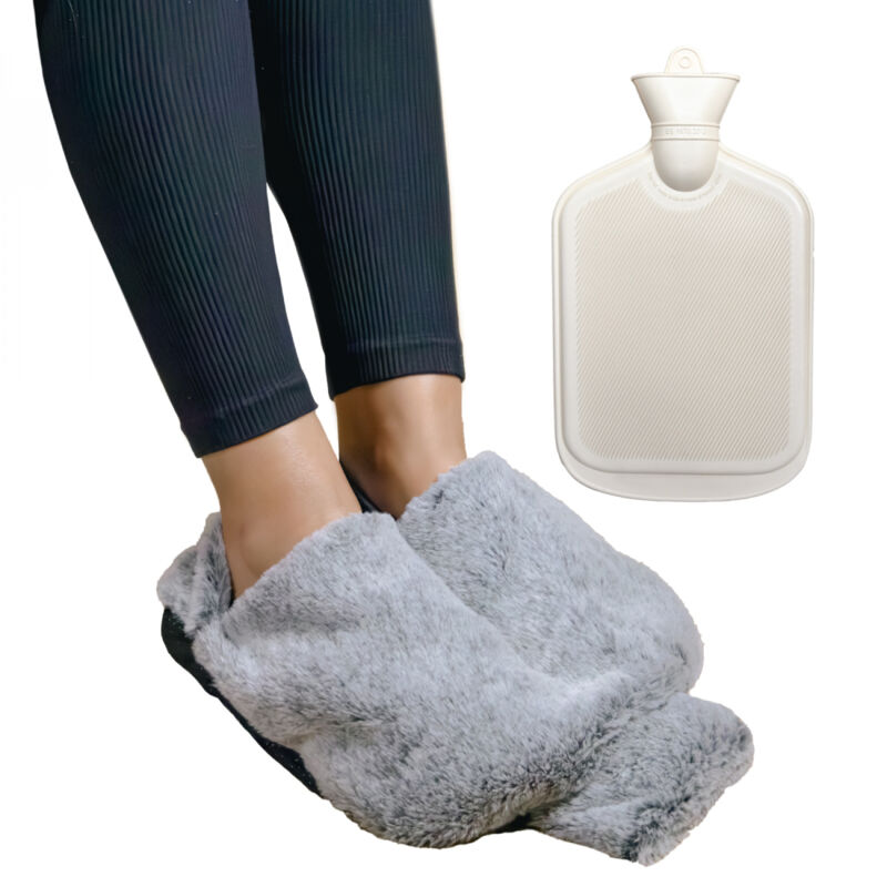 Vivezen - Chauffe pieds bouillotte douce 3 litres, déhoussable et antidérapant Vivezen - Chauffe pieds bouillotte douce 3 litres, déhoussable et antidérapant