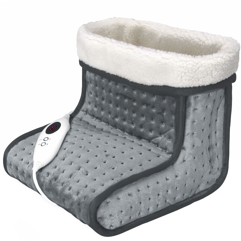 Monzana - Chauffe-pieds électrique 100W 6 niveaux de température lavable botte chauffante Gris