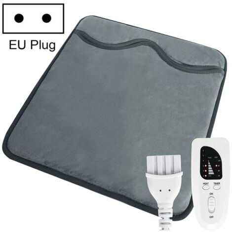 Chauffe-pieds électrique 60W pour femmes hommes Pad couverture chauffante EU Plug 230V (gris foncé)