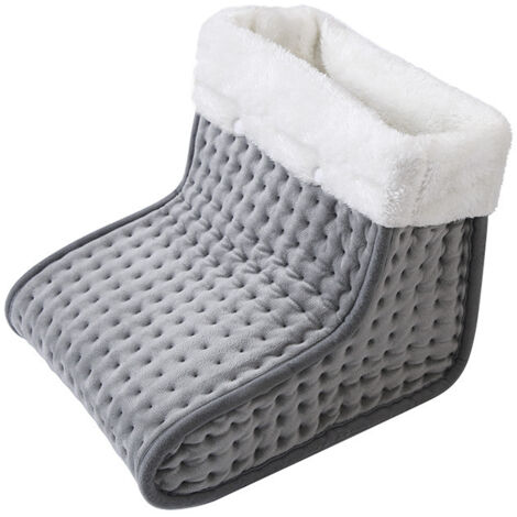 Chauffe-pieds électrique avec doublure intérieure lavable, chauffage des pieds avec 10 niveaux de température réglables et chauffage rapide de 30℃ à 60℃ avec minuterie intelligente