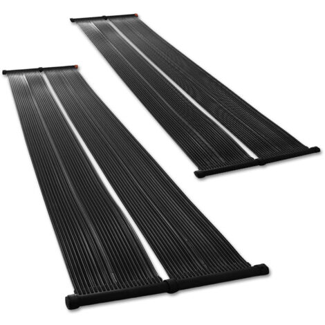 Chauffe-piscine 600cm Noir solaire absorbeur piscine lot de 2