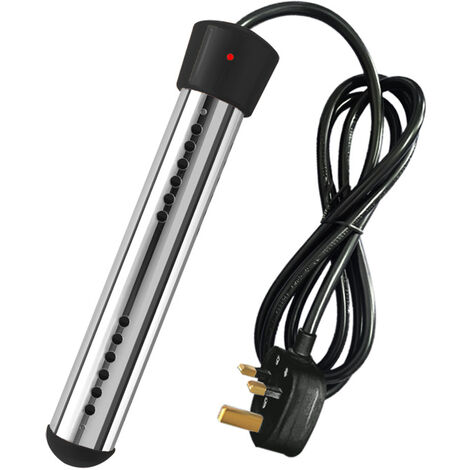 Chauffe-piscine électrique à immersion avec protection en acier inoxydable pour piscines creusées, noir, une pièce