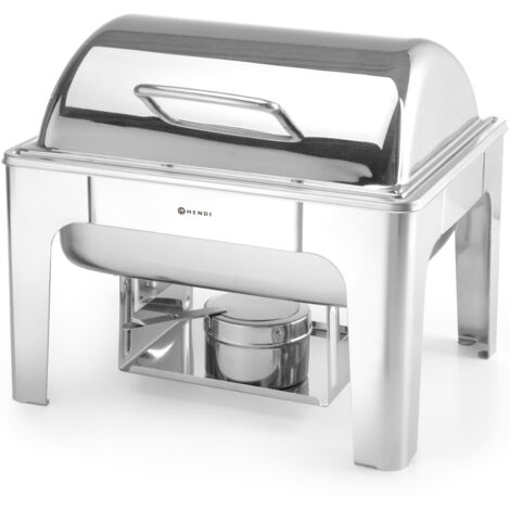 Chauffe-plats pour pâte à bougie, acier poli, GN 1/2