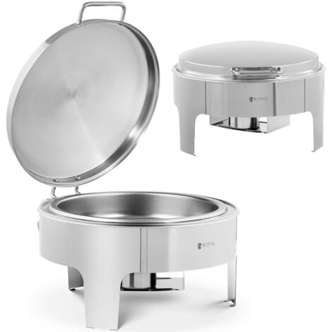 Chauffe-plats rond de table pour pâtes avec couvercle, diamètre 39 cm, 5,8 l