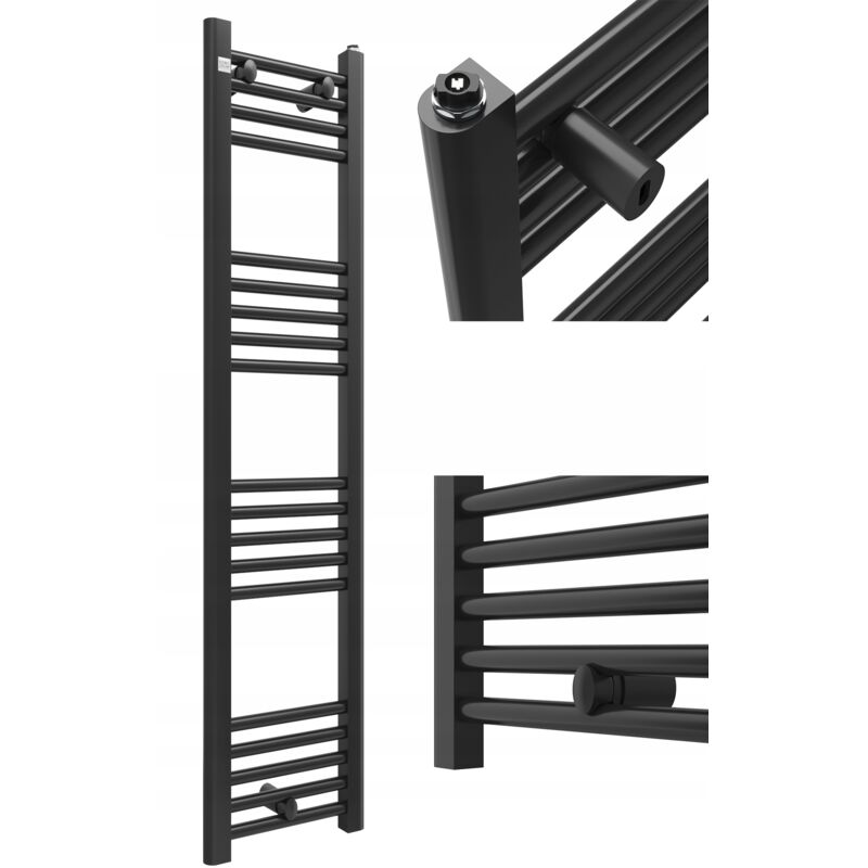 Granitan - Chauffe salle de bain 30130 cm noir radiateur conique puerto 85035997