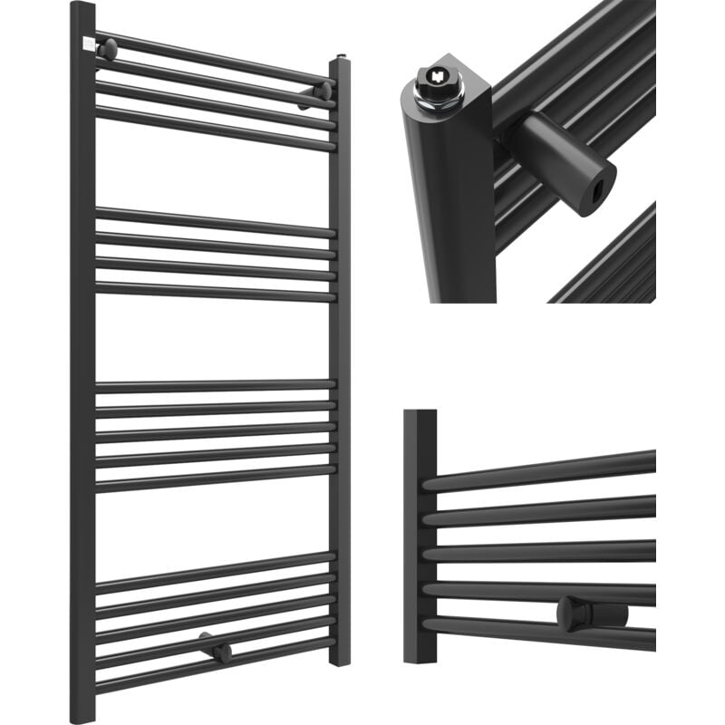 Chauffe salle de bain 60120cm noir calorifer drabinkowy moderne puerto 85035954