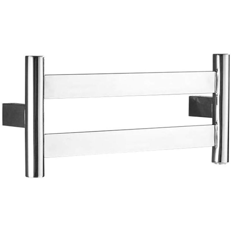 Largeight - Sèche-Serviettes électrique, aucun perçage requis, acier inoxydable, Chauffe-Serviettes Intelligent à Température Constante,argent
