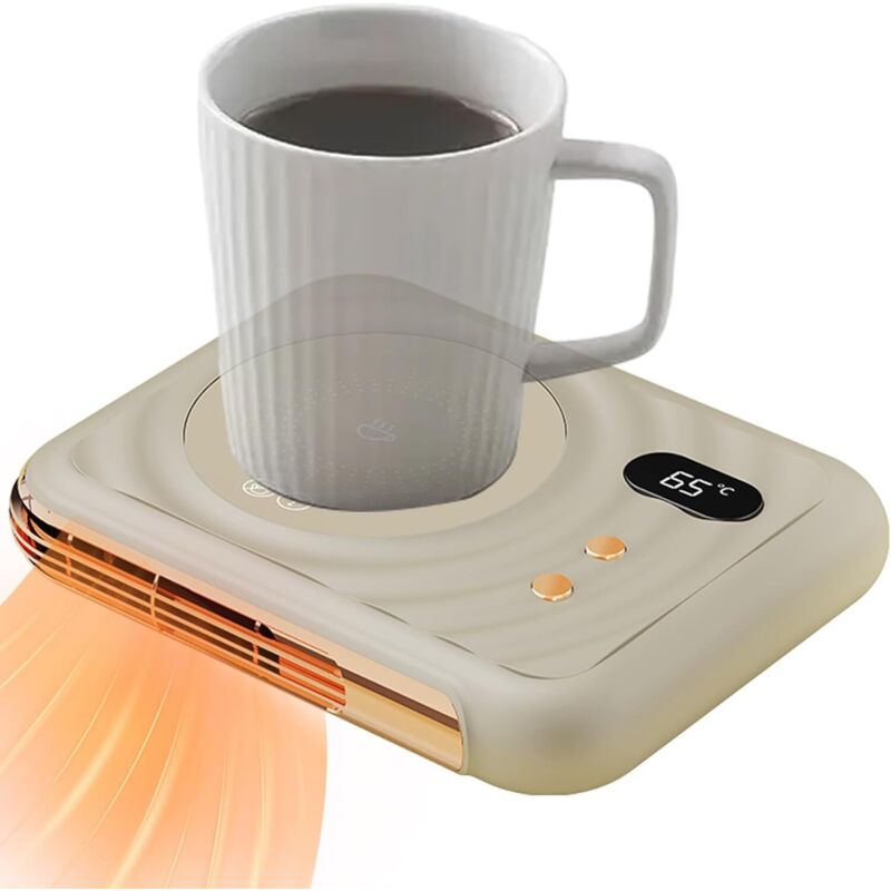 Chauffe Tasse À Café Chauffe Tasse 3 Températures avec Radiateur d'Appoint,Petit Radiateur de Bureau,pour La Maison Le Voyage La Voiture Le Bureau