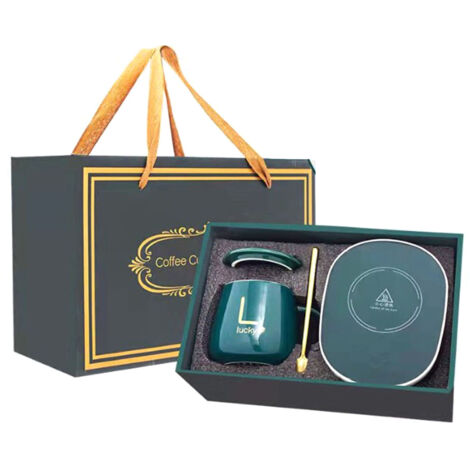 Chauffe-tasse céramique à température constante - Plateau chauffant pour mug élégant et homogène