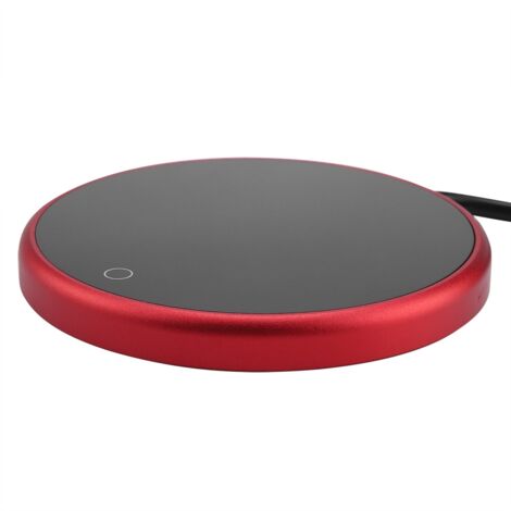 Chauffe-tasse électrique 220-240V - Plateau chauffant pour thé, café, lait - Version rouge avec prise EU