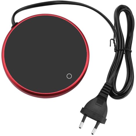 Chauffe-tasse électrique pour bureau - Plateau chauffant pour thé, café, lait - 220-240V (Prise EU rouge)