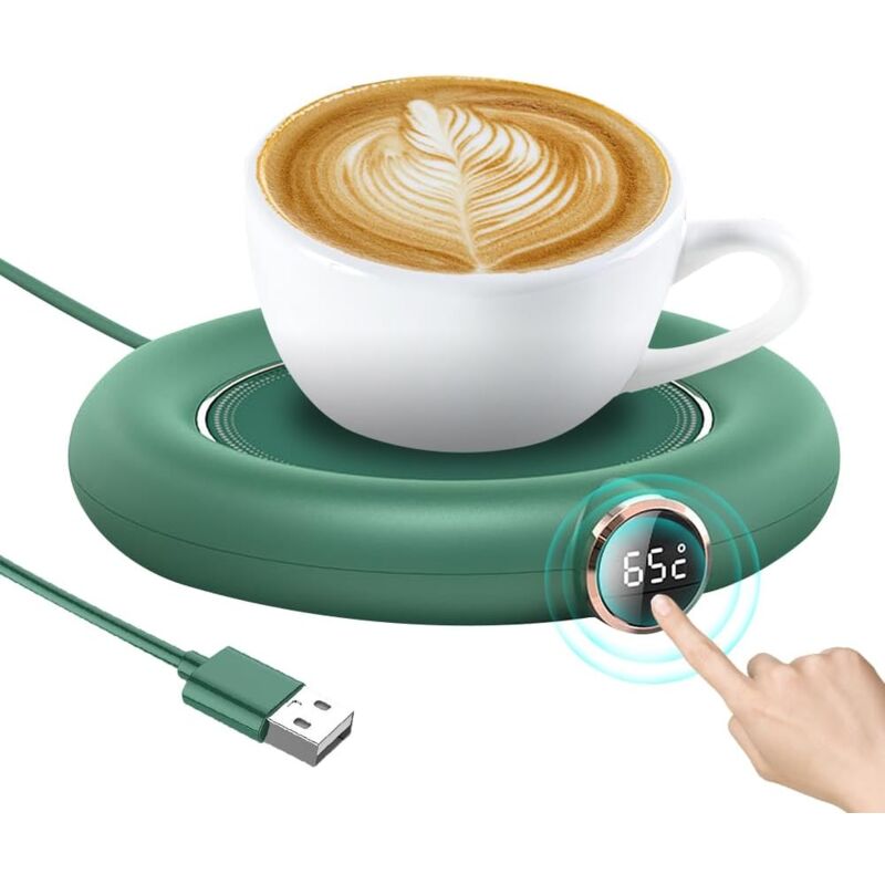 Chauffe-tasse électrique pour café, lait, convient pour la maison et le bureau, vert