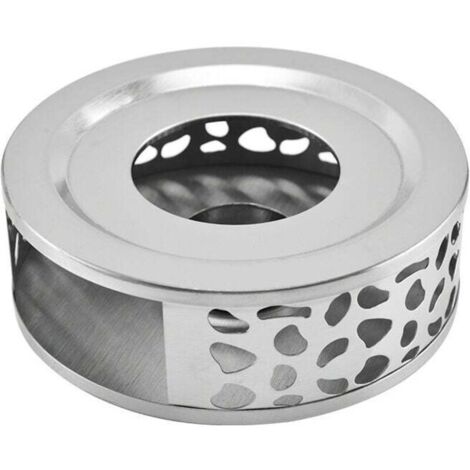 Chauffe-théière en acier inoxydable avec support à bougie rond – Réchauffeur de thé et café, isolation thermique pour lait, usage domestique