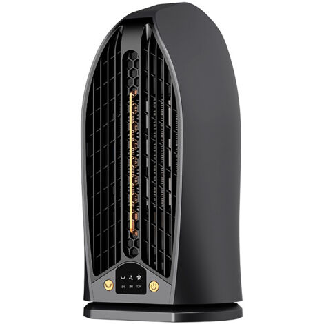 Chauffeur d'Air Chaud à PTC Céramique pour Maison, Appareil de Chauffage Intérieur avec Protection en Cas d'Inclinaison, Bruit 50-60dB, Dimensions 14x11.5x28CM – Chauffe Rapide et Sécurisé