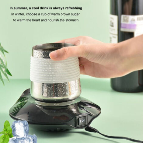 Chauffeur de tasse USB double usage chauffage et refroidissement 5V‑9V 10W‑18W, aluminium ABS avec fonction auto‑off, portable pour café, thé, lait