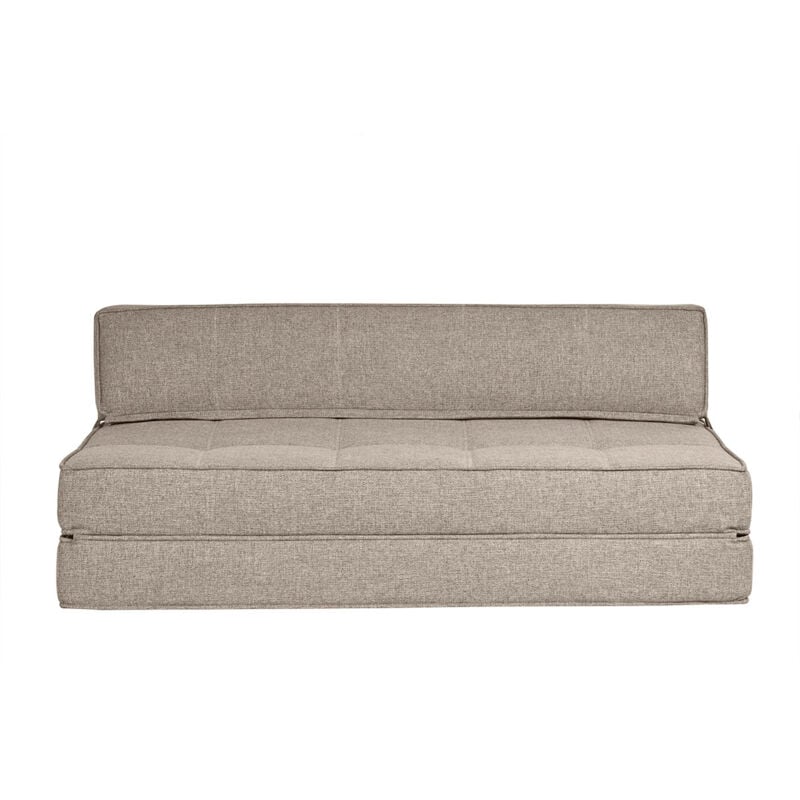 Miliboo - Chauffeuse 2 places convertible en tissu taupe katy
