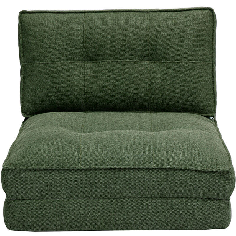 Miliboo - Chauffeuse 1 place convertible en tissu vert kaki sally Miliboo - Chauffeuse 1 place convertible en tissu vert kaki sally