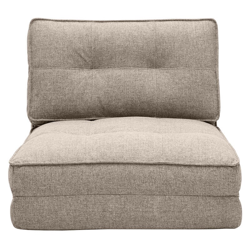 Chauffeuse 1 place convertible en tissu taupe sally