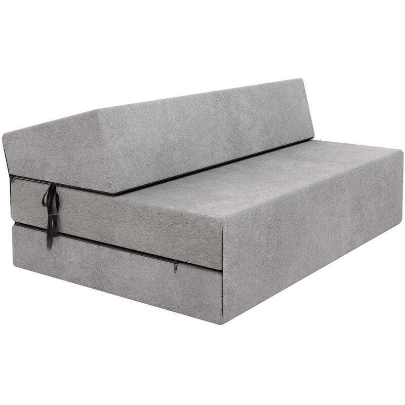 Chauffeuse convertible moderne FDM Gris 14 cm x 121 cm x 204 cm - Fabrication Européenne