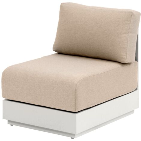 Chauffeuse de jardin Allure avoine aluminium et polyester - Hespéride
