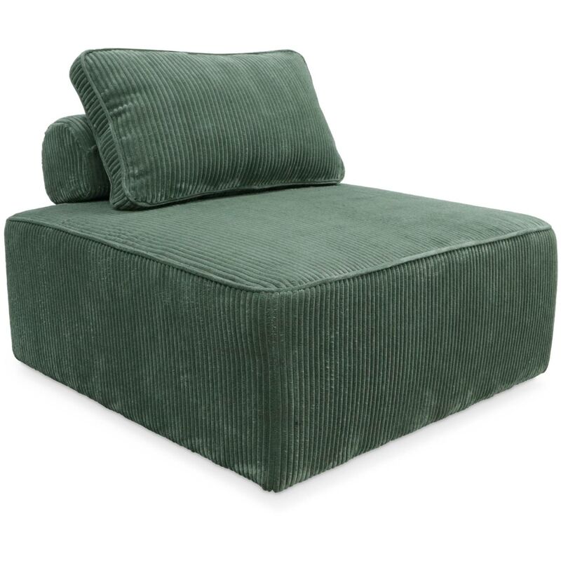 Chauffeuse pour canapé modulable velours côtelé Velours côtelé Vert