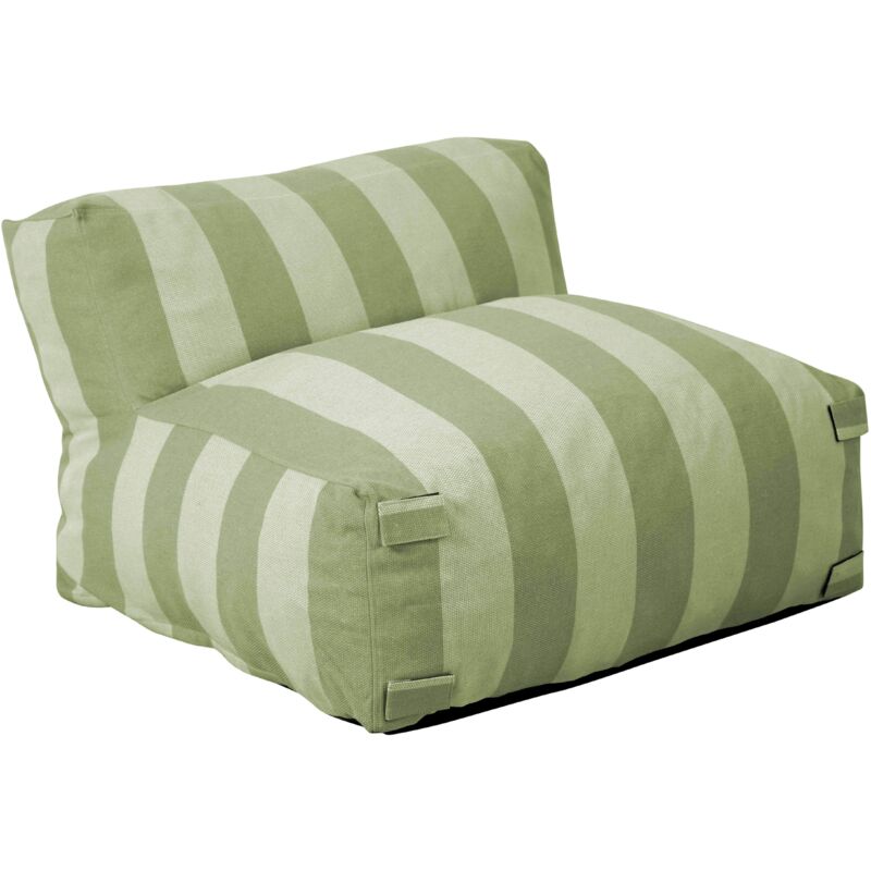 Fauteuil de jardin rayé pour canapé modulable vert cactus - Mixi