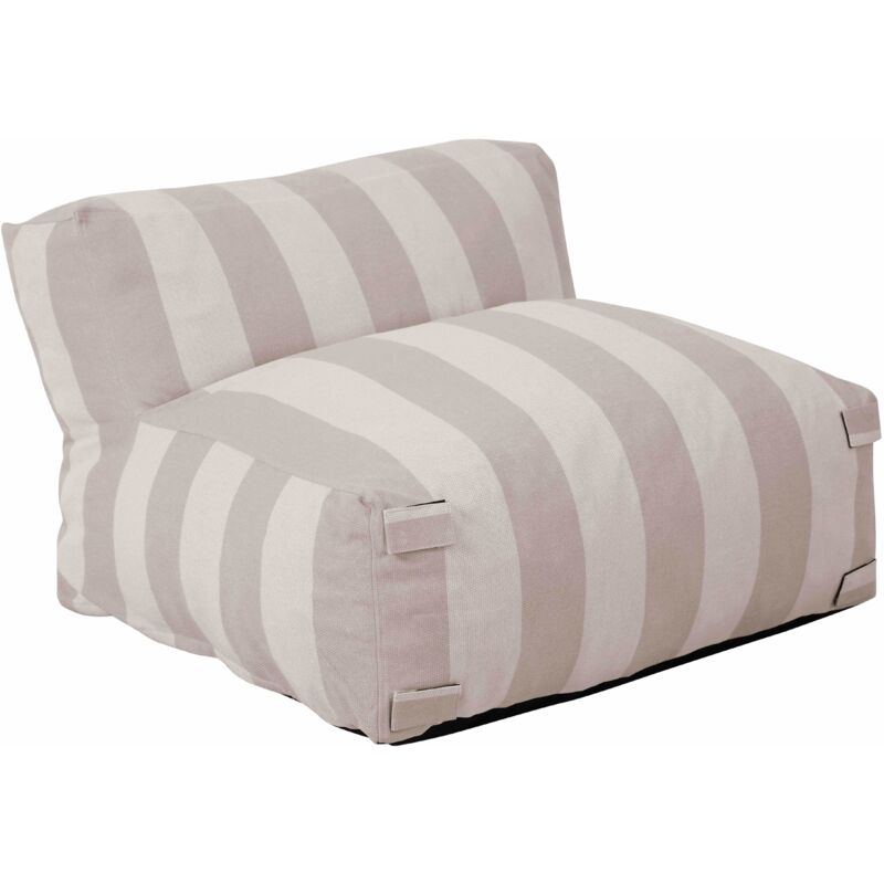 Fauteuil de jardin rayé pour canapé modulable beige - Mixi
