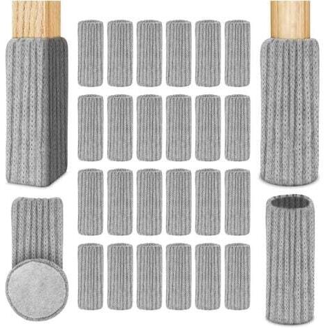 Chaussette Chaise pour Pieds de Chaise, 24pcs Chaussettes de Chaise Mobilier en Feutre, Patins Antidérapants pour Convient aux Pieds de Chaise, Évitez Les Rayures et Le Bruit