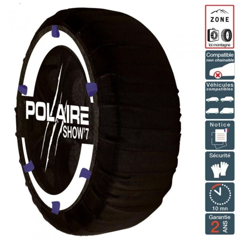 Chaussette neige hiver ultra résistante montage facile pour pneu 615/225R10 POLAIRE 0S54-S7IA-41