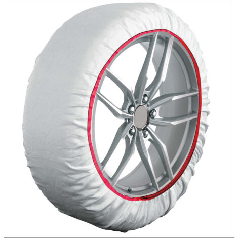 Chaussette neige textile - XXL Blanc