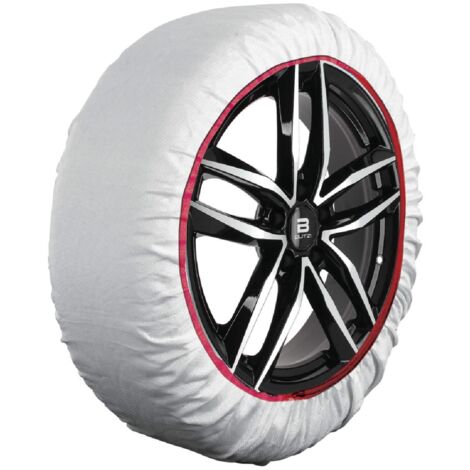 Chaussette neige textile - XXL Blanc