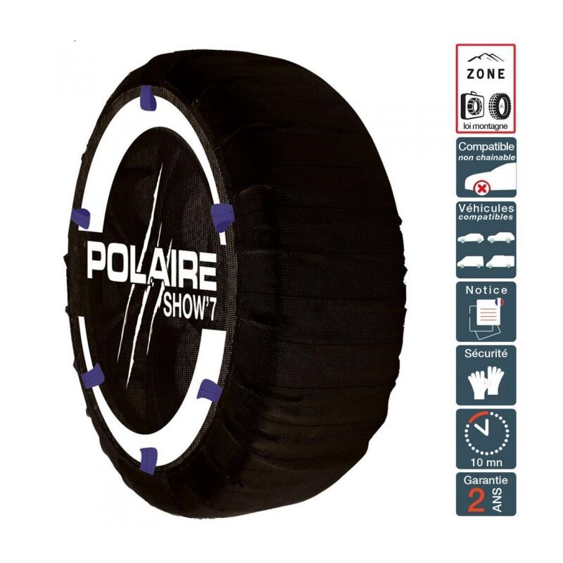 Chaussette neige ultra résistante montage facile pour pneu 245/50R20 Polaire 0S87-S7IA-48
