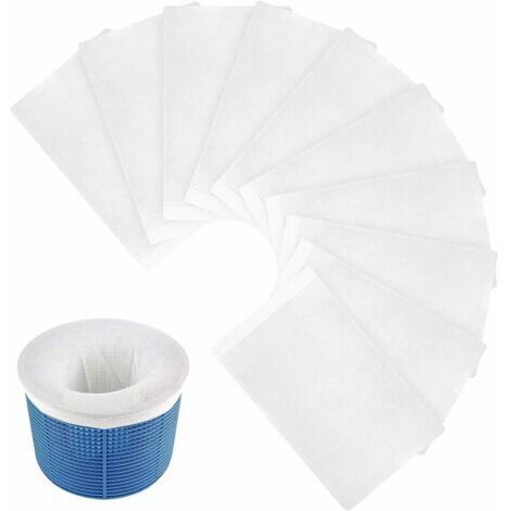 Chaussette Skimmer, Filtre Jetable pour Skimmer Piscine & Spa Net Skim Nettoyage de Piscine Enlever Les Poils de Chien 10pcs,