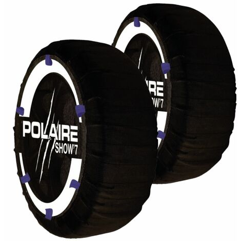 Chaussettes à neige SHOW’ 7 – Taille S54 – Montage rapide en 10 minutes – Adhérence améliorée sur routes enneigées – Compatible avec pneus jusqu'à 3500 kg – Polaire
