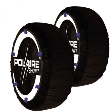 Chaussettes à neige SHOW’ 7 – Montage rapide – Résistance à l’usure – Compatibles VL, 4x4, SUV – Inclus : gants et notice – Polaire