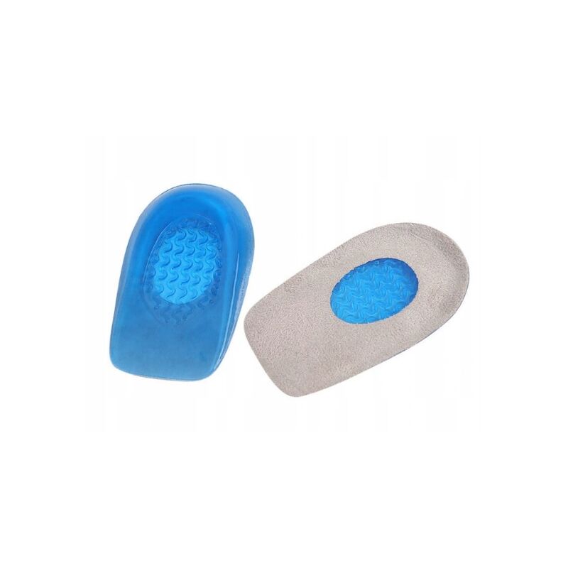 Chaussettes à talon en gel pour éperons avec doublure en tissu, taille L – bleu