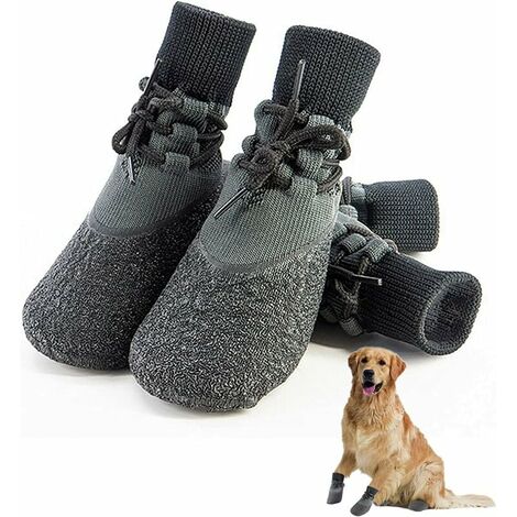 Chaussettes antidérapantes pour bottes de chien, chaussures de chien d'eau pour l'extérieur avec sangle magique réglable et protection solaire antidérapante pour petits chiens 2