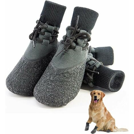 Chaussettes antidérapantes pour bottes de chien, chaussures de chien d'eau pour l'extérieur avec sangle magique réglable et protection solaire antidérapante pour petits chiens 2 Cisea