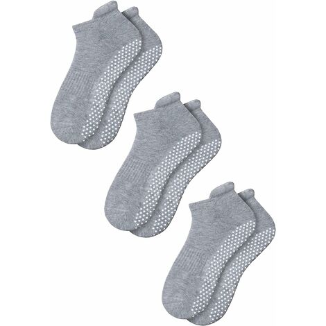 Chaussettes antidérapantes pour femmes et hommes Yoga Pilates Workout 3-Pack