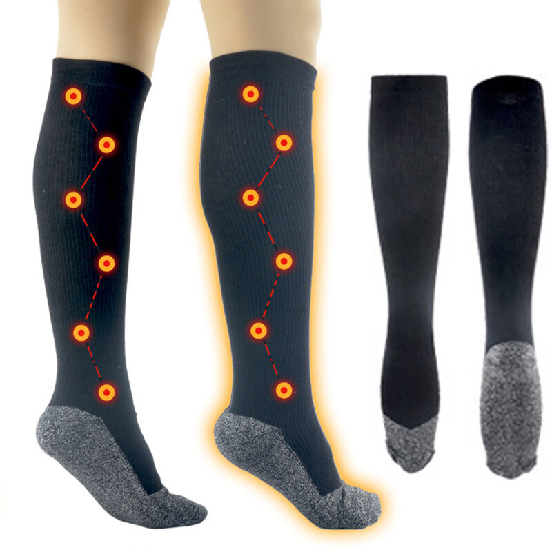 Chaussettes chauffantes hiver 35°C pour hommes et femmes - Chaussettes thermiques isolées pour ski et temps froid
