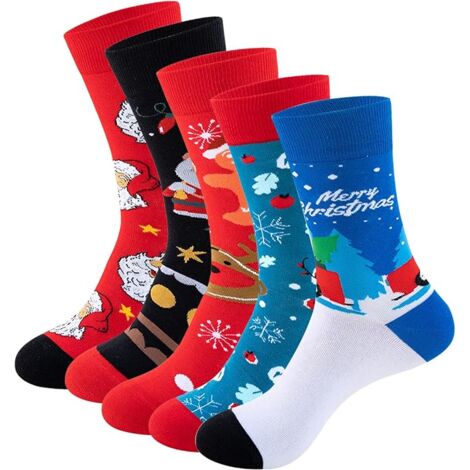 Chaussettes de nol pour femmes, chaussettes décontractées amusantes, en coton, unisexes, chaudes, amusantes, vacances, nouveauté pour adultes