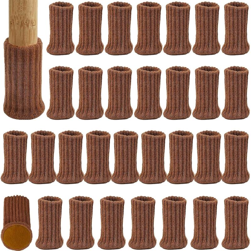 Chaussettes de Protection pour Pieds de Chaises, Lot de 32 Pièces, Patins Antidérapants pour Meubles, Réduit Bruit et Rayures