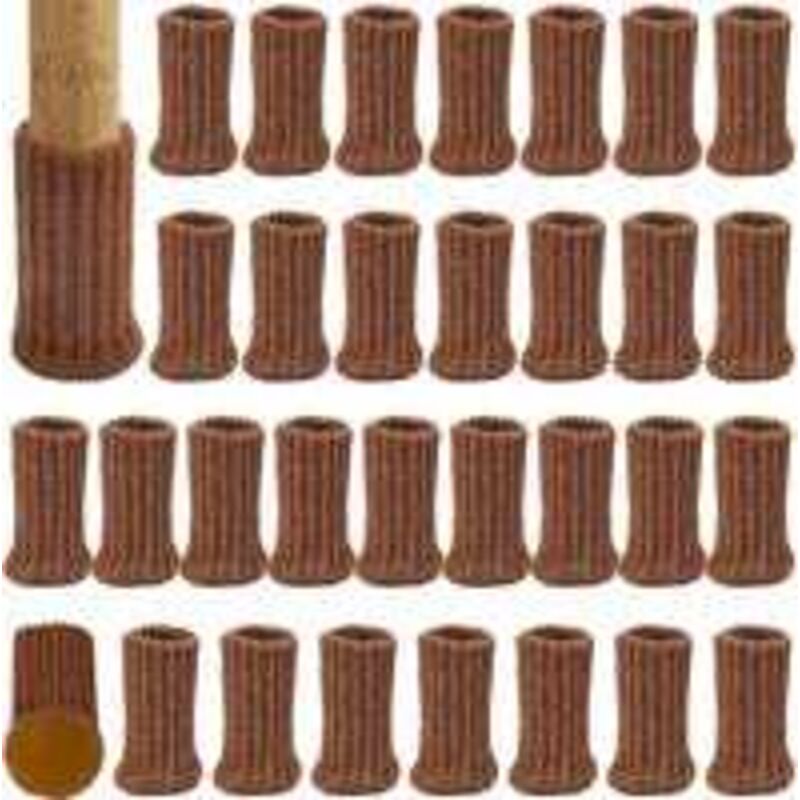 Chaussettes de Protection pour Pieds de Chaises, Lot de 32 Pièces, Patins Antidérapants pour Meubles, Réduit Bruit et Rayures